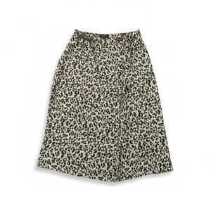 Seventy Venezia Animal Print Wrap Skirt Midi 38 Semi Sheer